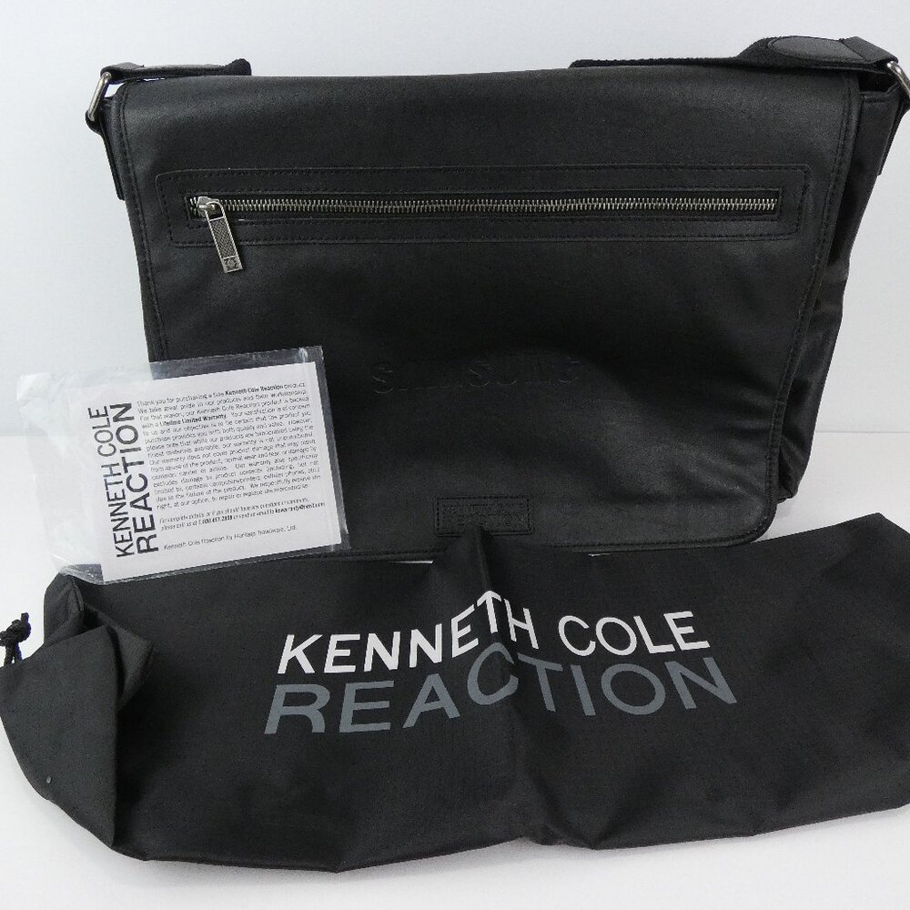 Kenneth Cole Reaction Laptop Bag Black Samsung Computer Multiple Compartment NEW